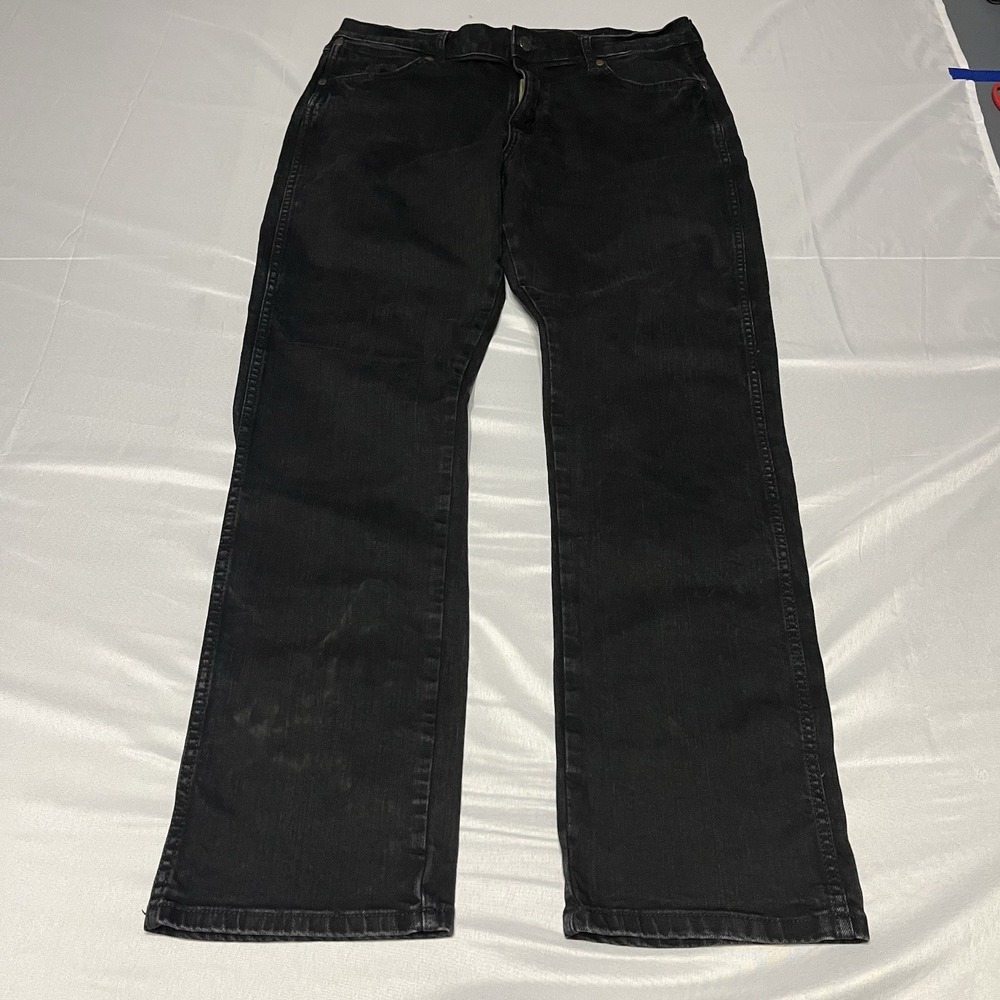 Wrangler Retro Slim Straight Jeans Men's 35x32 Black Cowboy Western